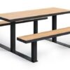 Picknicktafel model Vela 6 Picknicktafel staal met Composiet blad en zitting